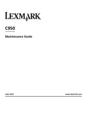 Lexmark C950 Maintenance Guide