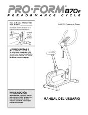 ProForm 870e Spanish Manual