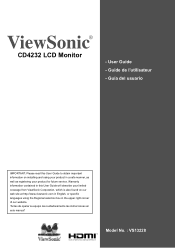 ViewSonic CD4232 CD4232 User Guide (English)