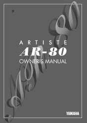 Yamaha AR-80 Owner's Manual