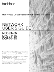 Brother International MFC 7440N Network Users Manual - English