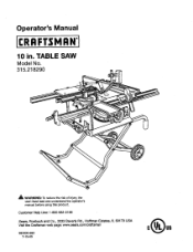 Craftsman 21829 Operation Manual