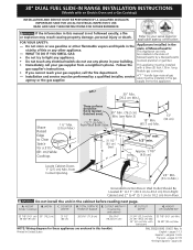 Frigidaire FPDS3085KF Installation Instructions (All Languages)