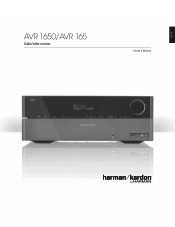 Harman Kardon AVR 1650 Owners Manual