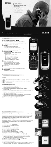 Nokia 6061 Nokia 6061 Cingular Quick Start Guide US English