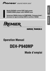 Pioneer DEH-P940MP Owner's Manual