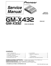 Pioneer GM-X432 Service Manual