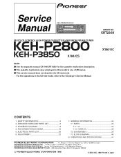Pioneer KEH-P2800 Service Manual
