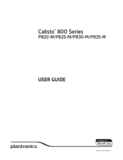 Plantronics Calisto 800 User Guide
