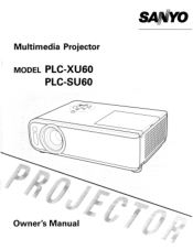 Sanyo PLC-XU60 Owners Manual