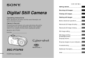 Sony DSC P73 Operating Instructions