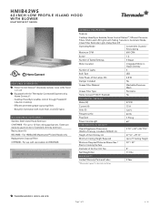 Thermador HMIB42WS Product Spec Sheet