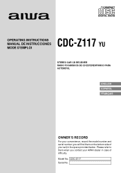 AIWA CDC-Z117 Operating Instructions