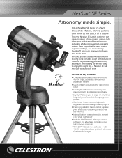 Celestron NexStar 4SE Computerized Telescope NexStar SE Series Info Sheet