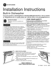 GE CDT865SMJDS Installation Instructions