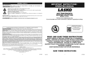 Lasko U15701 User Manual