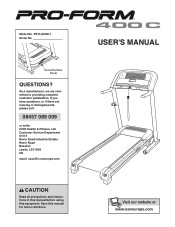 ProForm 400 C Treadmill Uk Manual