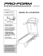 ProForm Performance 400 Treadmill Canadian French Manual
