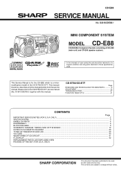 Sharp CD-E88 Service Manual