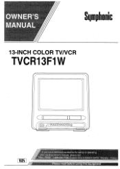 Symphonic TVCR13F1W Owner's Manual
