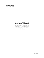 TP-Link Archer VR400 Archer VR400EU V1 User Guide