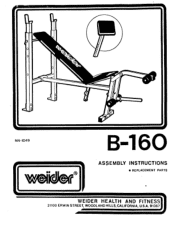 Weider B160 Bench English Manual
