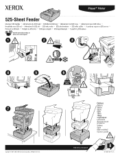 Xerox 8560N Instruction Sheet for Paper Trays - 525-Sheet Feeder