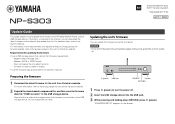 Yamaha NP-S303 NP-S303 Firmware Update Installation Manual
