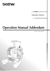 Brother International PR650e Operation Manual Addendum