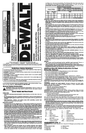 Dewalt D25300DH Instruction Manual