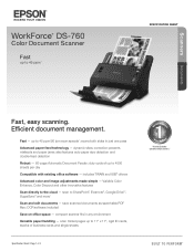 Epson WorkForce DS-760 Product Specifications