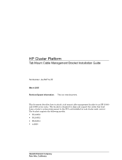 HP Cluster Platform Hardware Kits v2010 Tab Mount Cable Management Bracket Installation Guide