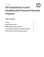 HP Color LaserJet Enterprise MFP 5800dn Administrative password security features
