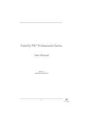 ASRock Fatal1ty P67 Professional User Manual