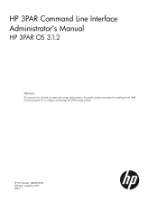 HP 3PAR StoreServ 7450 2-node HP 3PAR Command Line Interface Administrator's Manual: HP 3PAR OS 3.1.2 (QR482-96525, September 2013)