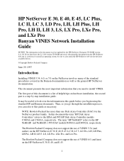 HP NetServer LP 2000r Installing Banyan VINES on an HP Netserver