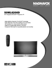 Magnavox 50ML6200D Product Spec Sheet