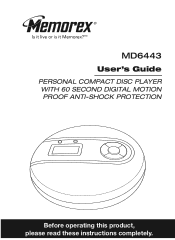 Memorex MD6443 User Guide
