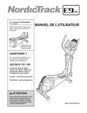 NordicTrack E9 Zl Elliptical French Manual