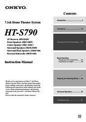 Onkyo HT-R540 Owner Manual