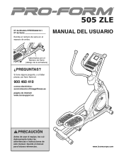 ProForm 505 Zle Elliptical Spanish Manual