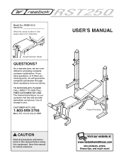 Reebok Rst250 Bench English Manual
