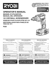 Ryobi P225 Operation Manual