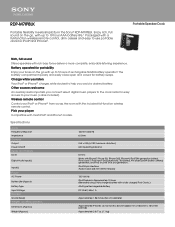 Sony RDP-M7iPBLK Marketing Specifications (Black)