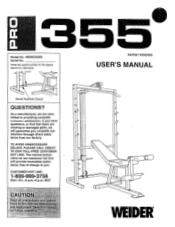 Weider Pro 355 English Manual