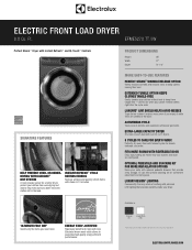 Electrolux EFME527UTT Product Specifications Sheet English