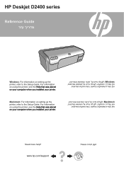HP Deskjet D2400 Reference Guide