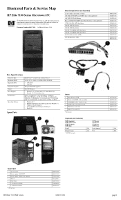 HP Elite 7100 Illustrated Parts & Service Map: HP Elite 7100 Series Microtower PC