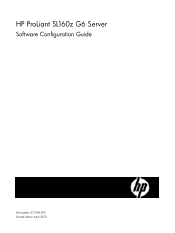 HP ProLiant SL160z HP ProLiant SL160z G6 Server Software Configuration Guide