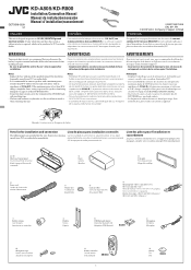 JVC KD-R800 Installation Manual
